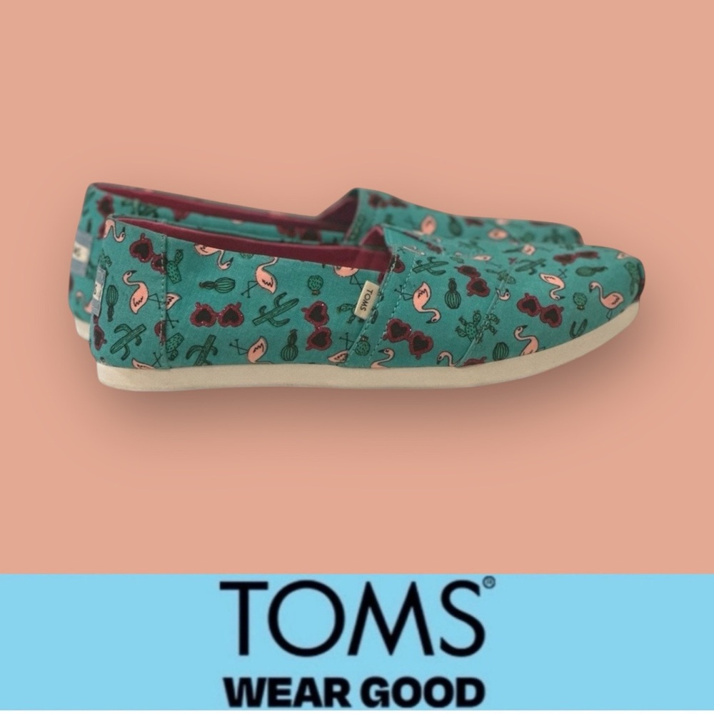 TOMS Turquoise Summer Vacay Classic Shoes,‎ Size 7, MSRP $50